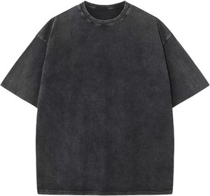 T-shirt décontracté en coton pour homme, tissu doux de qualité supérieure, usage quotidien, délavage acide, respirant, écologique, séchage rapide, 220 grammes, OEM ODM - Product Image 1