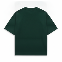 T-shirt décontracté pour homme en tricot vert foncé à col rond uni