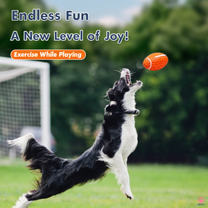 Juguete Masticable para Cachorros en Forma de Balón de Fútbol de Goma Natural con Sonido, Pelota Interactiva para Entrenamiento y Juego de Buscar, para Razas Pequeñas y Grandes - Product Image 5