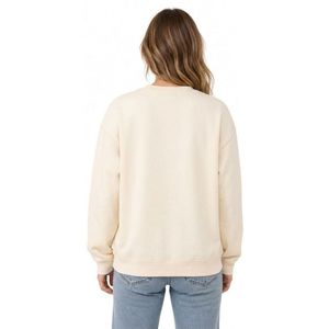 เสื้อสเวตเชิ้ตสีขาวทรงสูง ผ้ากำมะหยี่หนานุ่ม ใส่สบาย ผ้าฝ้ายฟลีซกันหนาว แขนเสื้อแบบคอกลม เสื้อสเวตเชิ้ตผู้หญิง - Product Image 3