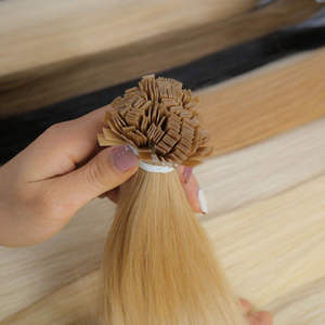 Meilleures extensions de cheveux crus à pointe plate en kératine italienne 100% cheveux humains vietnamiens slaves Vague naturelle directe d'usine - Product Image 1