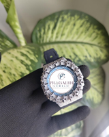Pragalbh Jewels Iced Out Luxus-Diamantuhr Micro Pave Diamanten Edelstahl Luxus Hip-Hop Armbanduhr für Herren