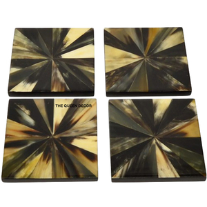 Juego de 4 Posavasos Cuadrados de Piedra de Colores Variados para Hogar, Hotel, Bodas, Fiestas y Otras Ocasiones - Product Image 1