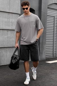 T-shirt Homme Oversize 100% Coton Grammage Lourd 220g, Coupe Boxy, Impression Personnalisée sur Épaule, Style Hip Hop, Grande Taille, Vierge - Product Image 6