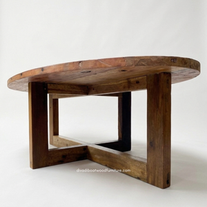 Handcrafted Wooden <b>Coffee</b> <b>Table</b> Reclaimed Boat Wood Original Color for Indoor Outdoor Home Villa Furniture High Quality - Product Image 3