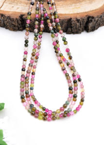 Turmalina natural multicolor de 3.50 mm a 4 mm, bolas lisas, cuentas de piedras preciosas naturales para la elaboración de joyería fina. - Product Image 3