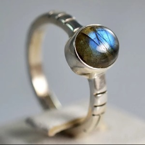 Labradorite <b>Ring</b> 925 Sterling <b>Silver</b> Handmade <b>Boho</b> Statement Promise Jewelry for Women Natural Oval Shape Gemstone Jewelry - Product Image 4