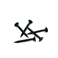 Vis à cloison sèche WICTORY en acier au carbone de Taïwan, à tête plate Phillips, filetage fin, phosphate noir, zinguées, disponibles en pouces et en métrique