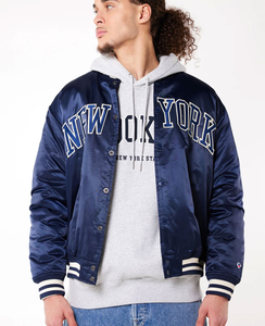 Chaqueta Deportiva de Béisbol Tipo Bomber, 100% Poliéster Satinado, Personalizable al por Mayor, Transpirable, Impermeable, con Bordado - Product Image 6