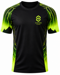 Ensembles de maillots d'arbitre de football américain pour hommes, col rond, manches courtes raglan, logo personnalisé imprimé, légers et à séchage rapide - Product Image 1