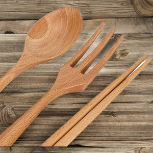 Ensemble de vaisselle de collection d'ustensiles de cuisine en bambou naturel durable personnalisable en gros - Product Image 1