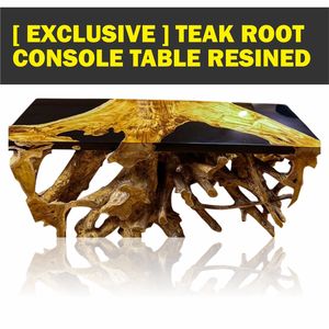 TEAK ROOT CONSOLE <b>TABLE</b> RESINED - Product Image 2