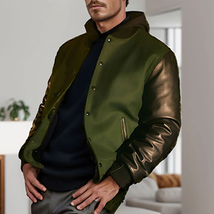 แจ็คเก็ตวาร์ซิตี้ผู้ชายดีไซน์เองสำหรับฤดูใบไม้ร่วงและฤดูหนาว  ผู้ผลิต OEM แจ็คเก็ตวาร์ซิตี้คุณภาพสูงสำหรับผู้ชาย - Product Image 2