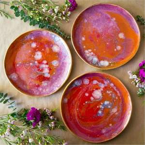 Plateau de service rustique en métal galvanisé avec poignées en bois, plateau décoratif en fer ondulé pour la décoration de la maison et les articles de cuisine - Product Image 6