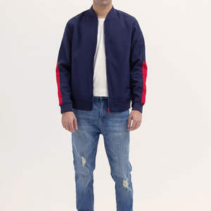 Chaqueta Bomber de Lona para Hombre, Forro Polar Cortavientos, Estilo Casual Urbano con Bolsillos Laterales, Diseño Personalizable, Larga Duración - Product Image 1