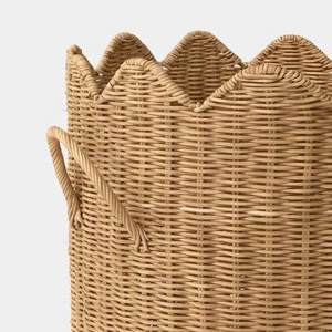 Cesta de Mimbre Ondulada para Plantas – Cubierta Decorativa Natural para Macetas de Vietnam - Product Image 3