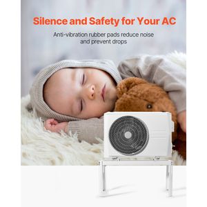 Mini climatiseur sans conduit, pompe à chaleur, 9000-24000 BTU, support au sol réglable, anti-vibration, support et pied robustes - Product Image 5