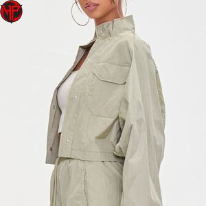 Survêtement décontracté pour femmes, 2 pièces, haut zippé et pantalon à taille élastique, coupe-vent pour femmes - Product Image 2