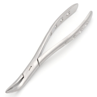 Pince à racines Witzel 2,1 mm 45 °   Instrument d'extraction des racines dentaires supérieures à mâchoires dentelées angulées en acier inoxydable chirurgical