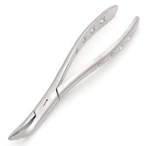 Pince à racines Witzel 2,1 mm 45 °   Instrument d'extraction des racines dentaires supérieures à mâchoires dentelées angulées en acier inoxydable chirurgical - Product Image 1