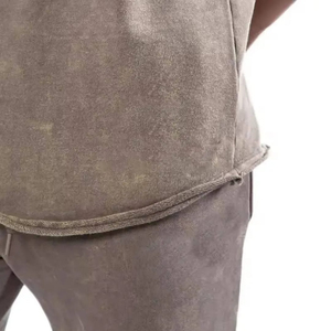 Débardeur en coton uni pour homme, col rond, tricoté, décontracté, sans manches, gris - Product Image 6