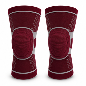 Genouillères de protection élastiques personnalisées violettes rembourrées pour le volleyball, le basketball, le football, avec protection anti-collision en éponge - Product Image 2