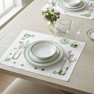 Ensemble de sets de table et de serviettes en lin 100% lavable, broderie personnalisée en gros, décoration de table pour la maison, les restaurants, les mariages et les événements - Product Image 4