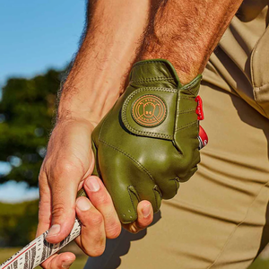 Gant de golf en cuir renforcé, paume en tissu extensible respirant, pour activités sportives professionnelles en plein air, antidérapant, anti-humidité - Product Image 4