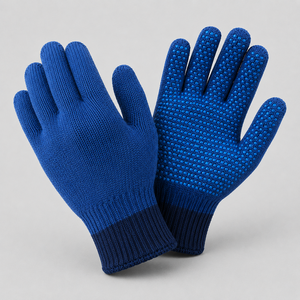 Gants à pois en PVC pur, fabriqués avec un tissu durable et une adhérence fiable pour la manutention, l'assemblage, le jardinage, le travail en entrepôt et les travaux généraux. - Product Image 1