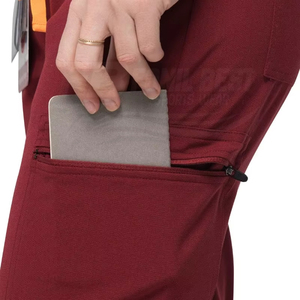 Women Scrub <b>Tops</b> Short Sleeve With Pocket <b>Maroon</b> Cotton Polyester Hospital Uniforms OEM Service - Product Image 3