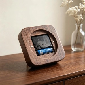 New Arrival Minimalist Wooden Square <b>Table</b> <b>Clock</b> Quartz Analog Silent Living Room Decor - Product Image 6