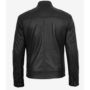 Veste en cuir de vachette noir sur mesure très demandée pour hommes, modèle OEM 2026, 100 % haute qualité, faible MOQ, vestes chauffantes tendance pour l'hiver - Product Image 2