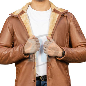 Manteau en cuir de haute qualité pour hommes, confortable, à manches longues, design classique, vêtement tendance, tissu respirant. - Product Image 4