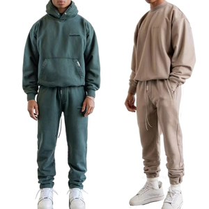 Manufacture Heavyweight Gym Wear Workout <b>Plus</b> <b>Size</b> Hoodies and Sweatpants Training <b>Jogger</b> <b>Set</b> Men's Tracksuit Adults Winter - Product Image 1