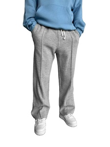 Men's Unisex Casual Solid <b>Fleece</b> Sweatpants Autumn Winter Streetwear Jogging Fitness Pants Flat Front Breathable Sports <b>Trousers</b> - Product Image 3