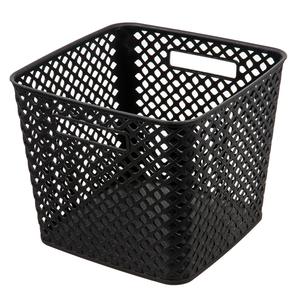 Cesta de Almacenamiento Compacta de Metal Negro, Organizador de Baño Resistente - Product Image 6