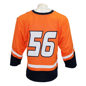 Jersey de hockey sobre hielo sublimado personalizado OEM, hecho con tela de malla, jersey de hockey sobre hielo con cuello en V y cordones. - Product Image 3