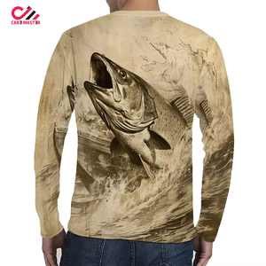 Chemises de pêche pour hommes en gros, manches longues, protection solaire, impression de logo personnalisé - Product Image 4