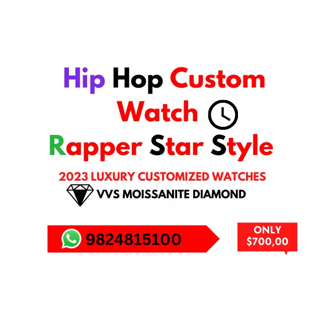 Full White VVS Moissanite Diamond Watch Luxury Customize Hip Hop Mechanical Watch With GRA Certification