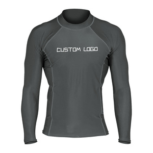 <b>Men</b> Full Sleeve Rash Guard Custom Logo Sublimation Printed Quick Dry Spandex <b>Swim</b> Surf Shirt Adult UPF50+ 140g - Product Image 1
