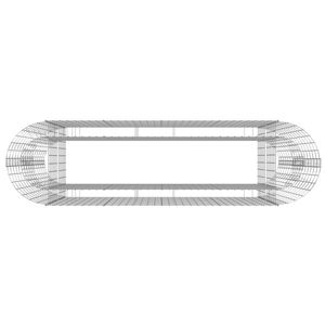 Macetas y jardineras grandes de gabión de alta resistencia, plateadas, de hierro galvanizado - Product Image 5
