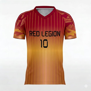 Camiseta de Fútbol Sublimada de Secado Rápido 100% Poliéster al por Mayor, Uniforme Deportivo Personalizado Transpirable y Ligero - Product Image 1