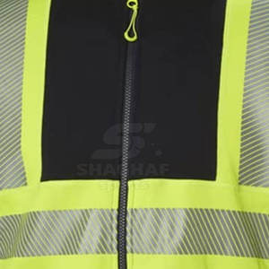 Custom Manufacturer Safety Jacket 3M Reflective Strip High Vis Waterproof Hooded <b>Raincoat</b> Construction Site Workwear - Product Image 5