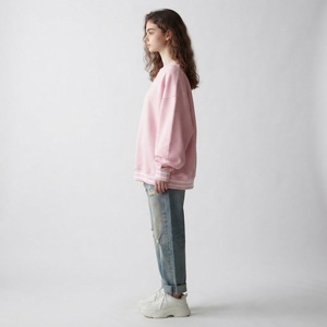 HAWK EYE SPORTS Automne/Hiver Sweat à capuche en molleton uni pour femme, style streetwear, col ras du cou, épaules tombantes, respirant, 360 grammes, 100% coton - Product Image 3