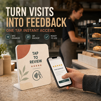 Tarjeta NFC Vorx Tech para Reseñas de Google, Tarjeta Personalizada para Reseñas con Código QR para Negocios