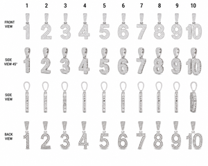 Pass Diamond <b>Tester</b> Custom Iced Fine Jewelry Number Pendants Hip Hop Moissanite Charms 925 Silver Brilliant Cut Claw Pendant - Product Image 2