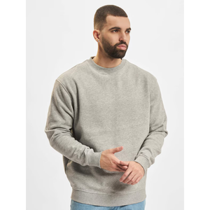 Sweat-shirt à col rond surdimensionné gris chiné. Pull en polaire épais. Sweat-shirt streetwear. Fabricant de Marques Privées OEM - Product Image 2
