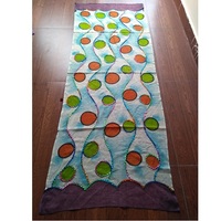 Bufanda Bordada a Mano 70x180cm, Lana Merino Pura, Antibacteriana, Ligera, Elástica en Cuatro Direcciones, Transpirable, Resistente al Viento
