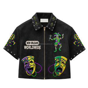 Camiseta de Verano para Hombre, Talla Grande, Estilo Hip Hop, Corta, Vintage, con Pedrería, Diseño Gráfico Personalizado de Alta Calidad - Product Image 1