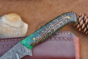 Couteau de filetage de poisson en acier Damas fait main, très tendance, lame de 8 pouces, ambidextre, ultra-affûté, forgé, haute dureté - Product Image 4